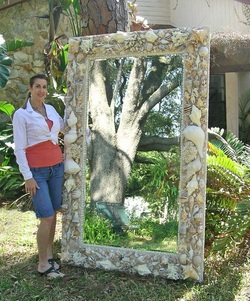 Large Natural Seashell Mirror